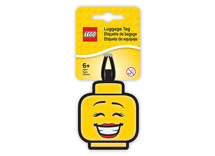 Eticheta bagaje cap minifigurina fata Lego