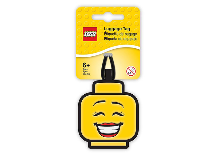 Eticheta bagaje cap minifigurina fata lego