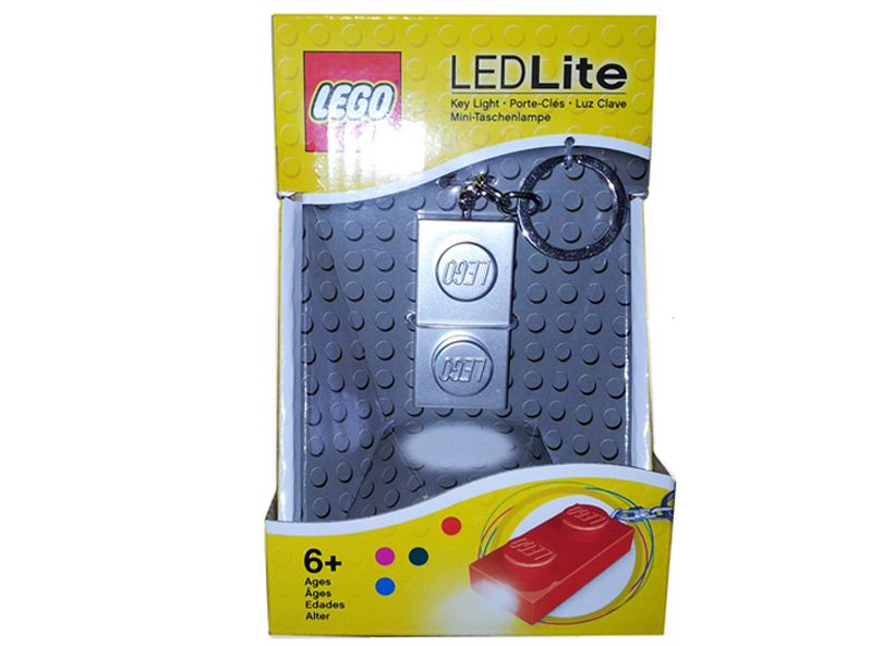Breloc cu lanterna lego placa argintie
