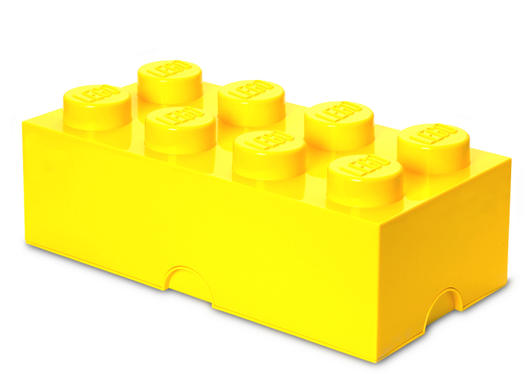 Cutie depozitare lego 2x4 galben