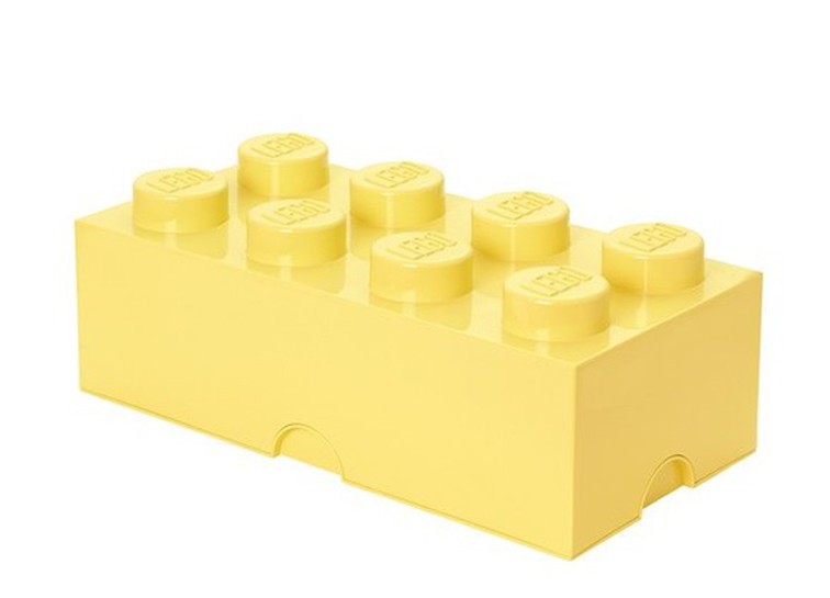 Cutie depozitare lego 2x4 galben deschis