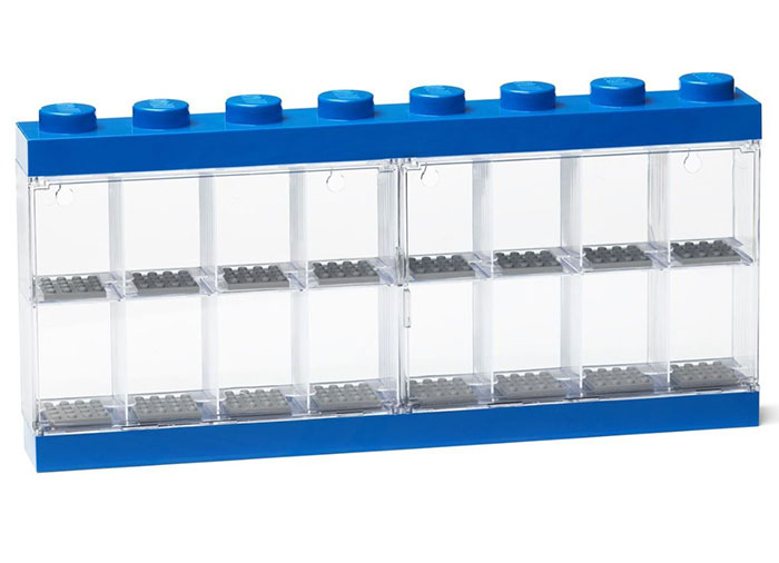 Cutie albastra pentru 16 minifigurine lego