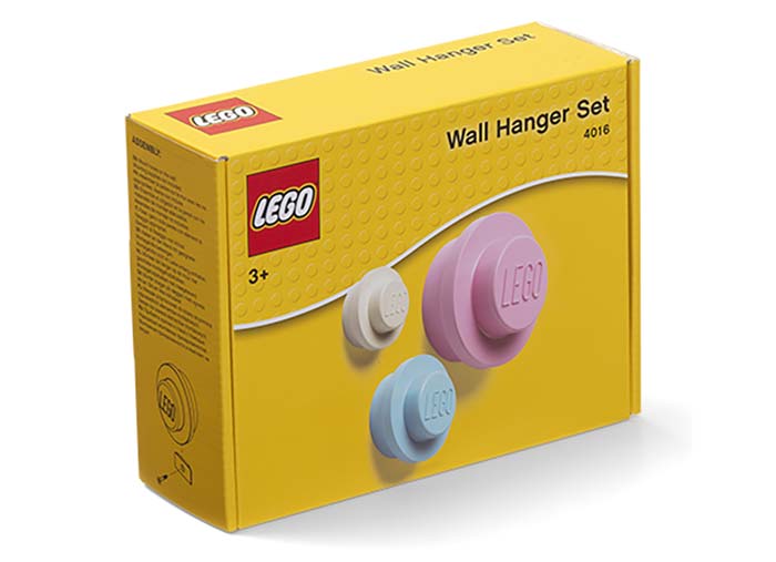 Cuier lego 3 culori alb,roz,bleu