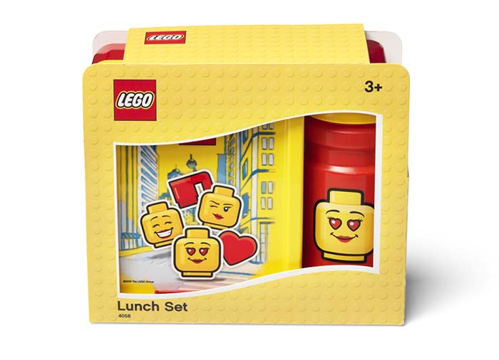 Set pentru pranz lego iconic rosu galben
