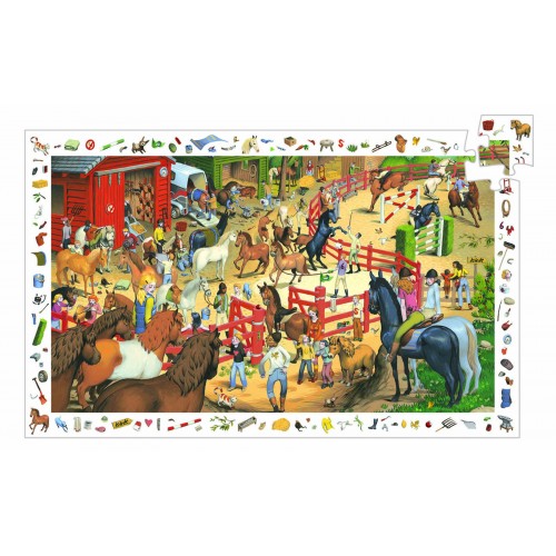Puzzle observatie cu cai djeco