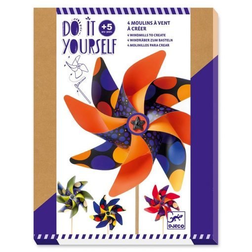Creeaza morisca de vant cu buline set diy djeco