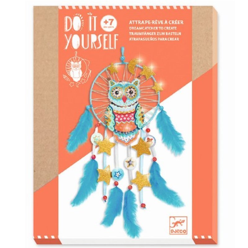 Joc creativ dreamcatcher cu sclipici set diy djeco