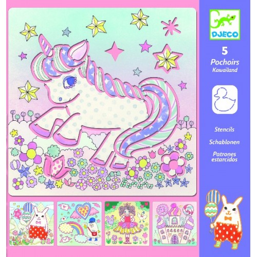 Sabloane de desen o lume magica cu unicorni djeco