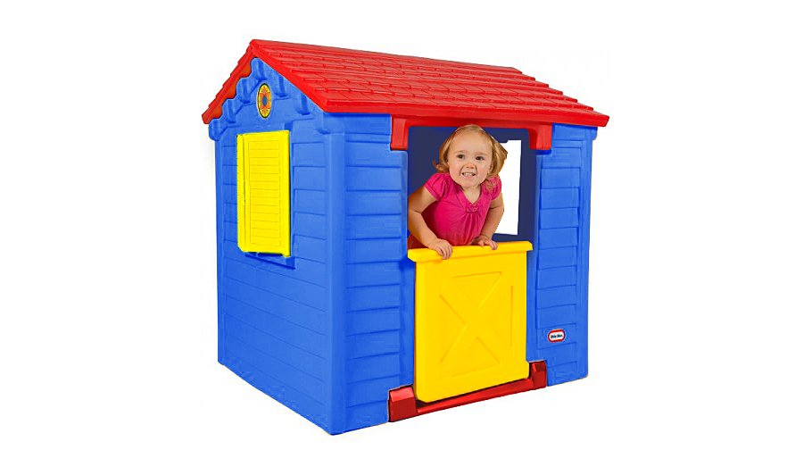 Prima mea casuta de joaca albastra little tikes