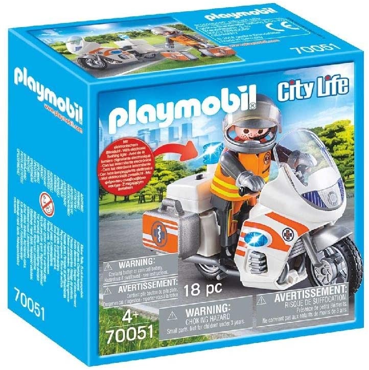 Motocicleta de urgenta cu lumini playmobil city life