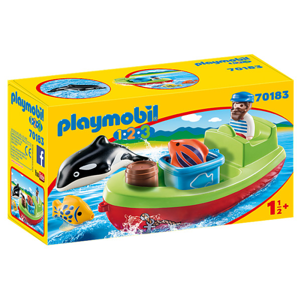 Pescar cu barca playmobil 1.2.3
