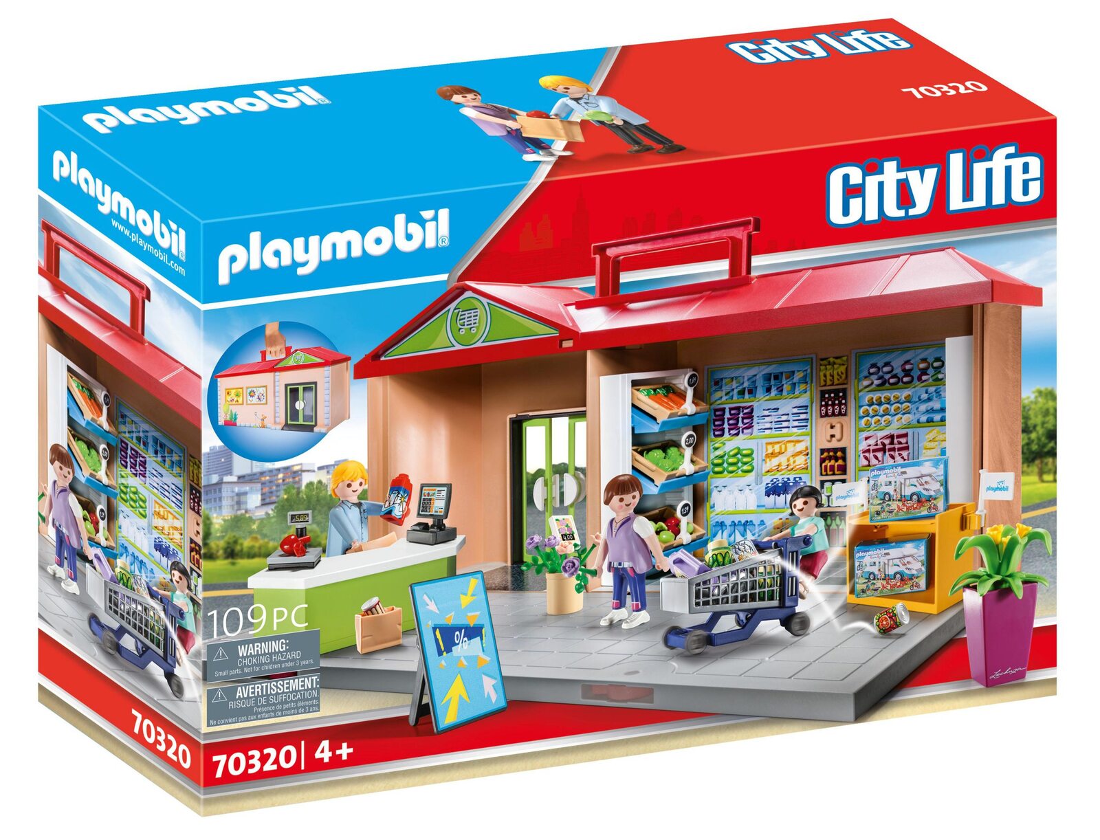 Set mobil magazin alimentar playmobil city life