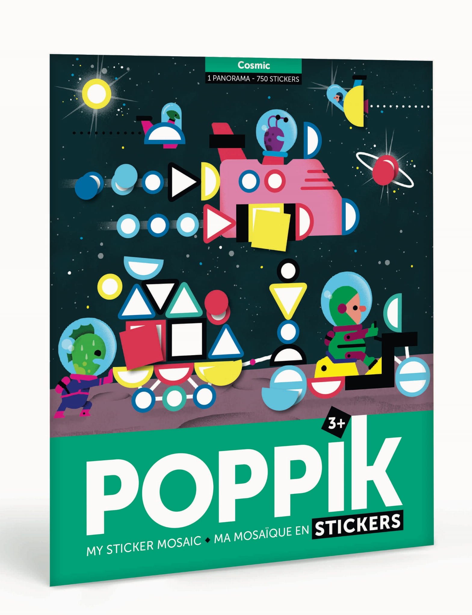 Joc creativ mozaic cu stickere cosmos poppik