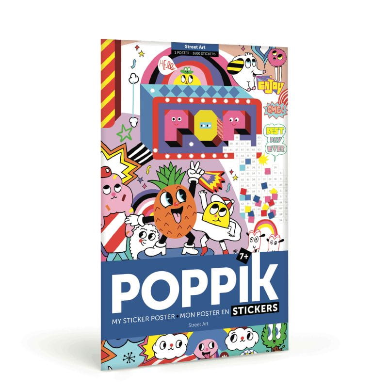 Joc creativ cu stickere arta stradala poppik