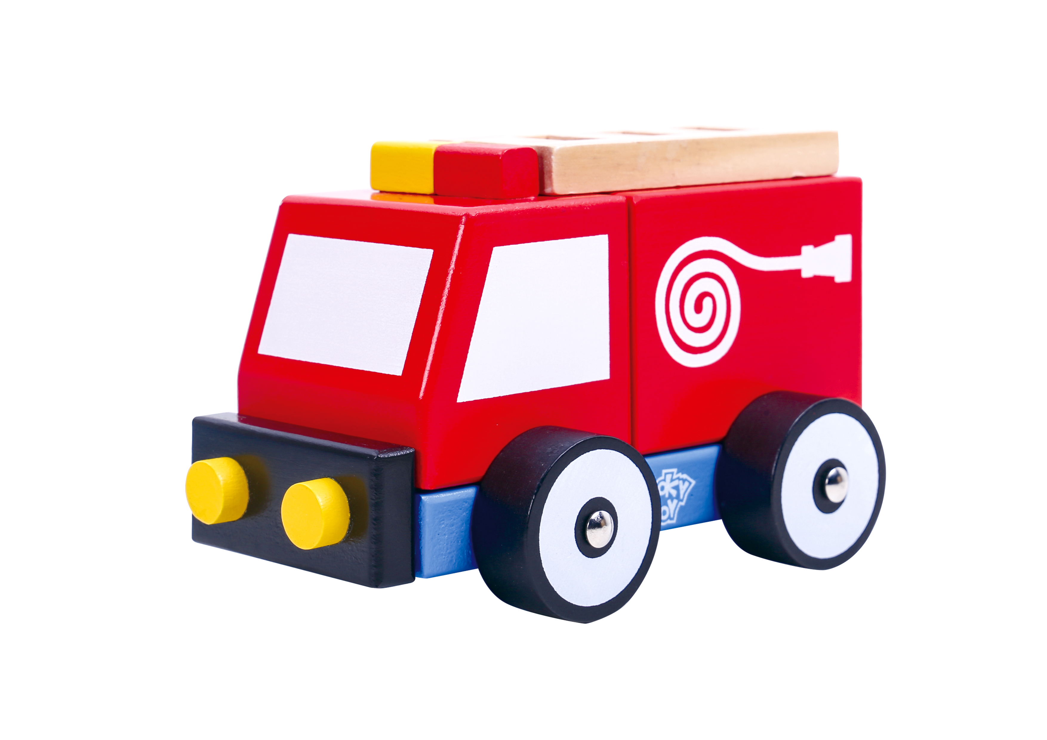 Masina de pompieri din lemn tooky toy