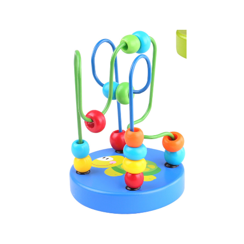 Mini labirint cu margele colorate albastru tooky toy