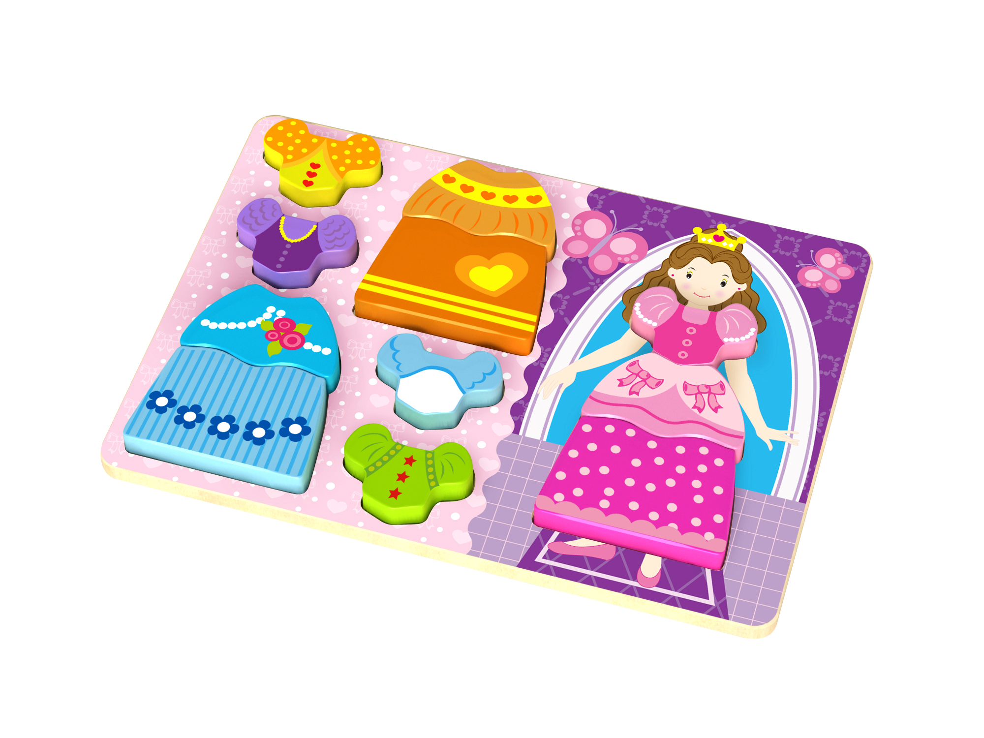 Puzzle lemn imbraca printesa tooky toy