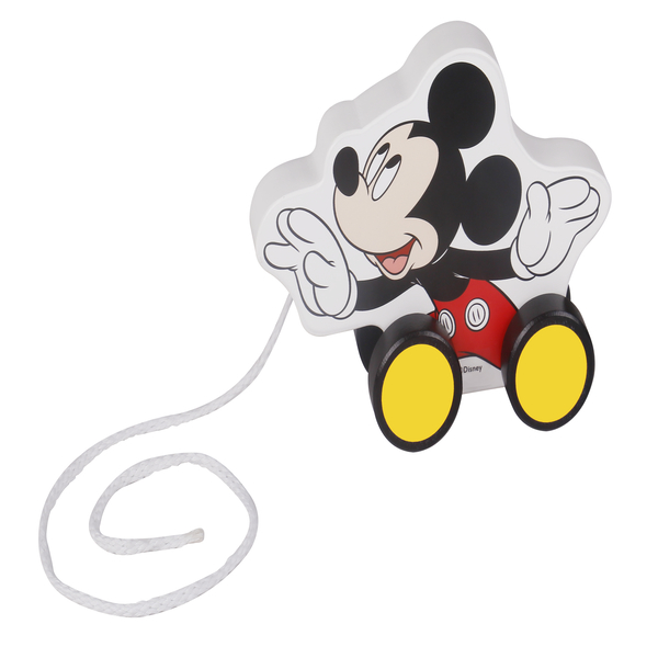 Mickey mouse jucarie de tras din lemn disney