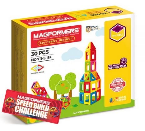 Set constructie magnetic Magformers 30 piese baza Clics Toys