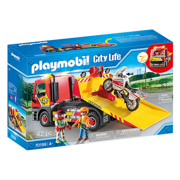 Masina de remorcare cu motocicleta playmobil city life