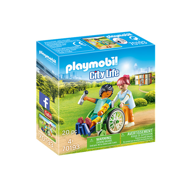 Pacient in scaun cu rotile Playmobil City Life