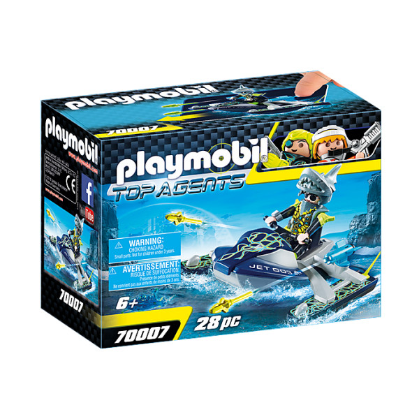 Skijetul echipei s.h.a.r.k. playmobil top agents