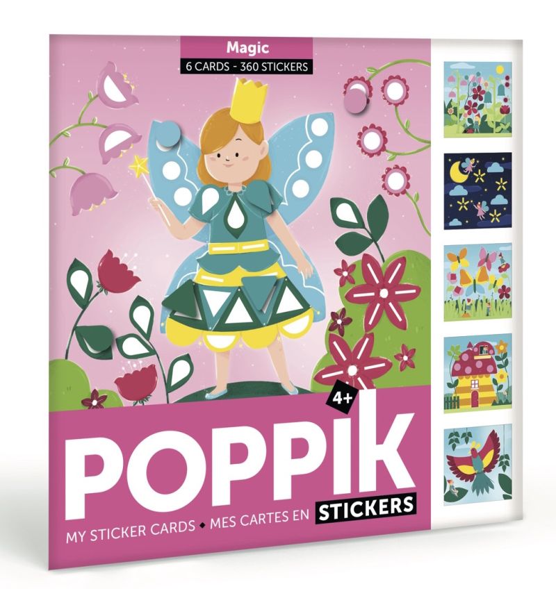 Joc creativ cu stickere o lume magica poppik