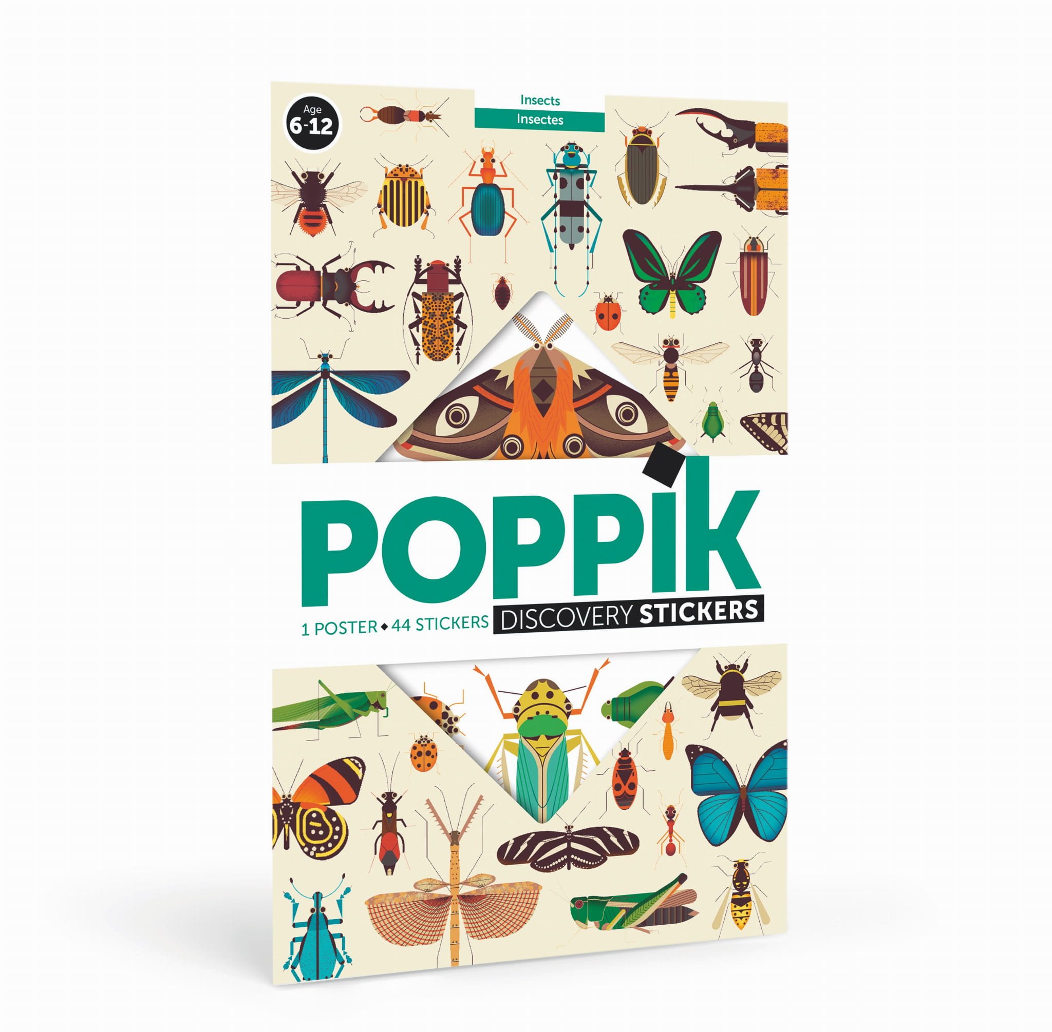 Joc creativ cu stickere insecte poppik