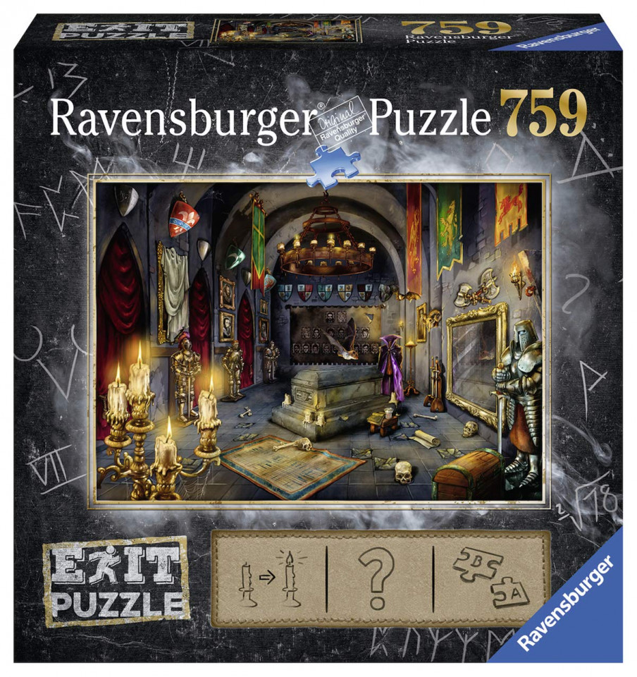 Puzzle copii si adulti exit 6 castelul vampirilor 759 piese ravensburger