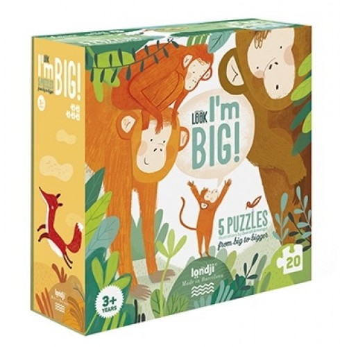 Puzzle mama si puiul animalute londji