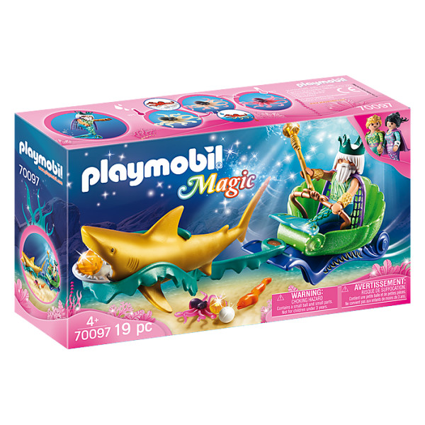 Regele marii cu trasura rechin playmobil magic