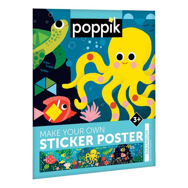Joc creativ mozaic cu stickere aquarium poppik