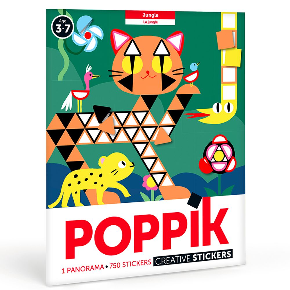 Joc creativ mozaic cu stickere jungla poppik