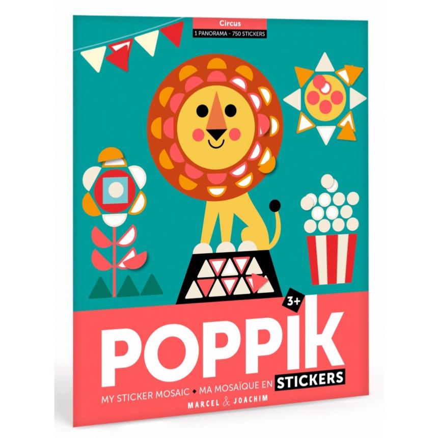 Joc creativ mozaic cu stickere circul poppik