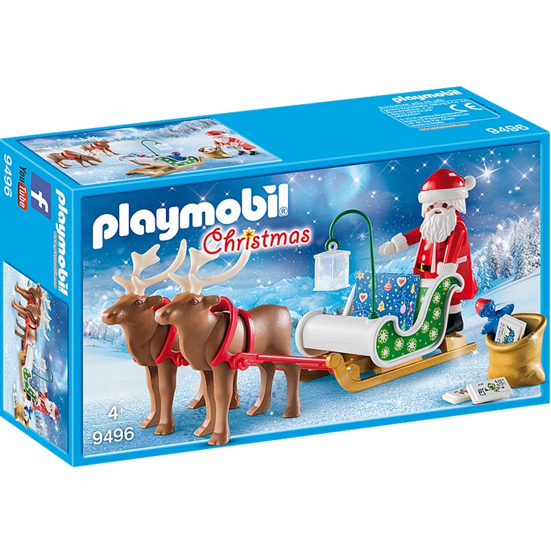 Sania lui mos craciuni cu reni playmobil christmas