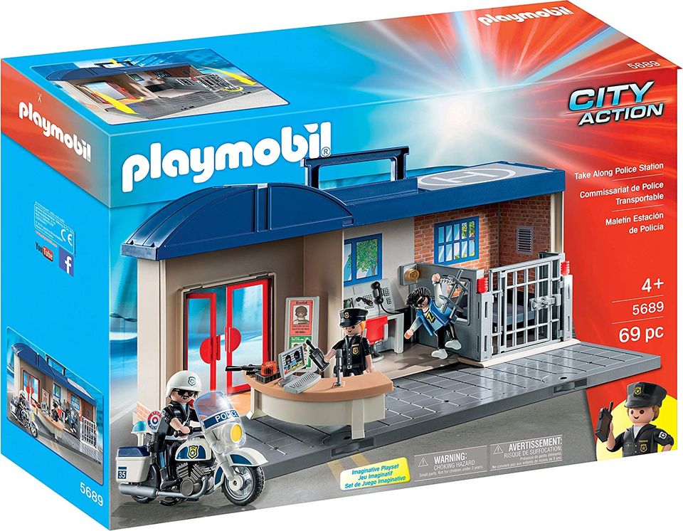 Set mobil statie de politie playmobil city action