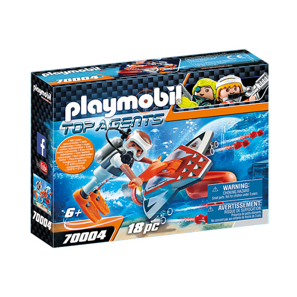Spion cu propulsor subacvatic playmobil top agents