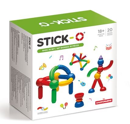 Set magneti Stick-O cu 20 piese Clics Toys