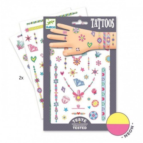 Tatuaje copii bijuterii neon djeco