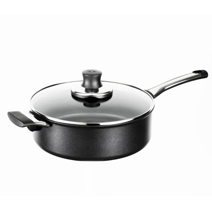 Tigaie adanca cu interior anti-aderent tefal talent pro, diametru 26 cm, inductie, capac