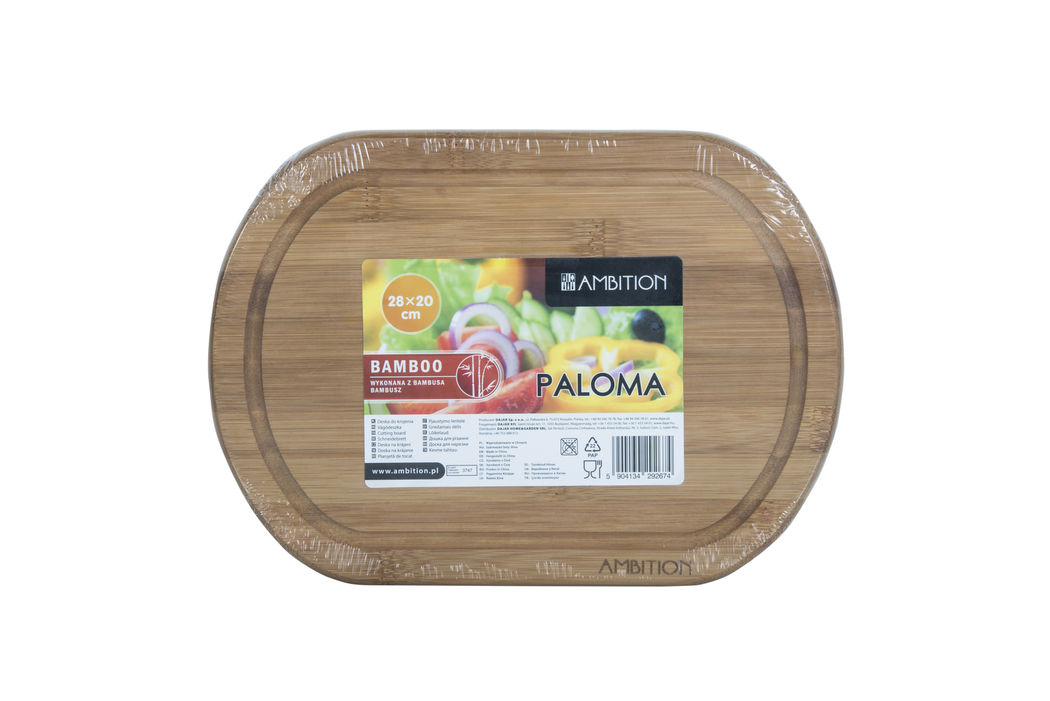 Bord de tocare oval bambus 28x20x1,6cm paloma