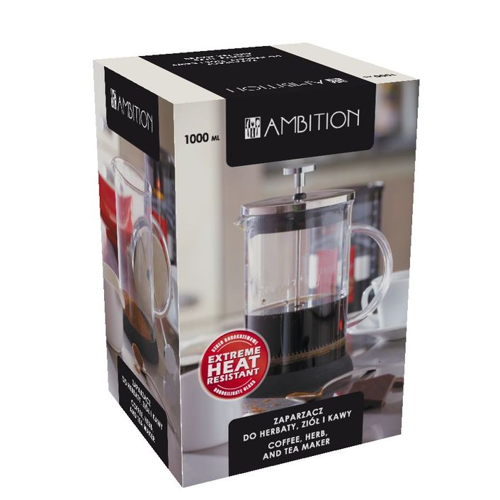 Cafetiera cu filtru inox 1000ml