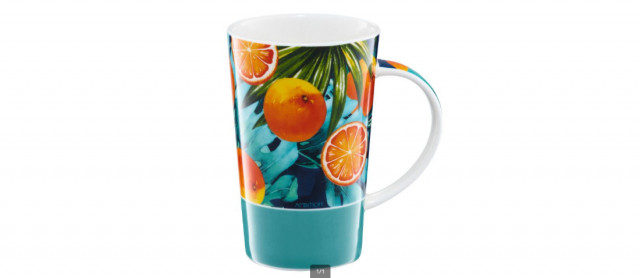 Cana 430ml frunze, portocale tropical
