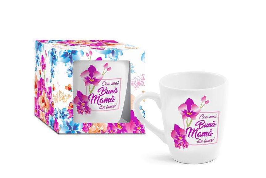 Cana cea mai buna mama din lume cu flori