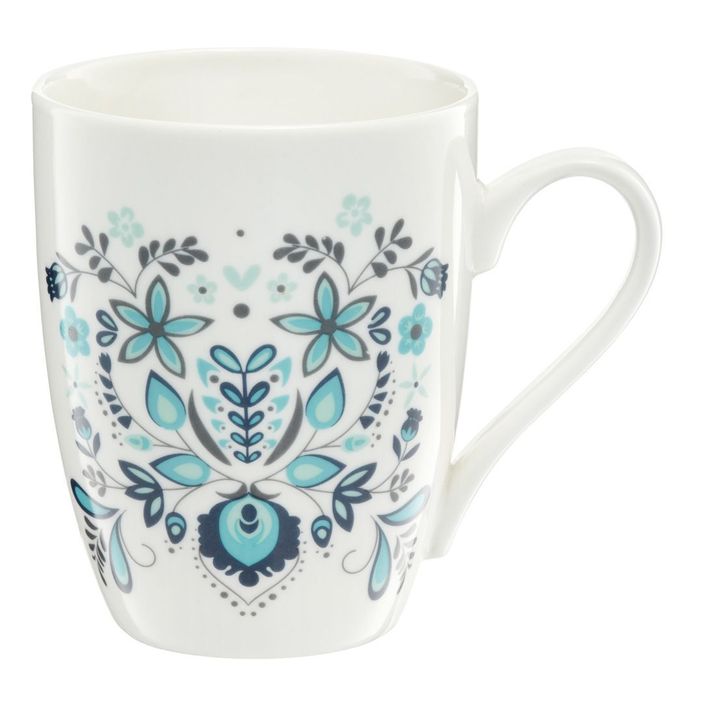 Cana model albastru cu gri 370ml folk