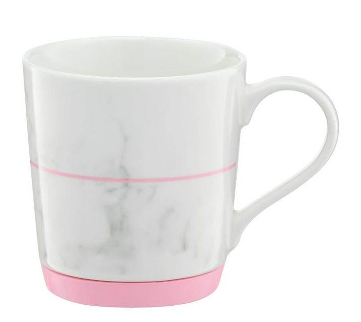 Cana portelan 320ml cu fund silicon roz marble