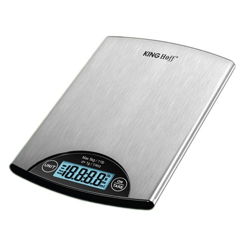 Cantar de bucatarie din inox mat kinghoff, capacitate 5 kg