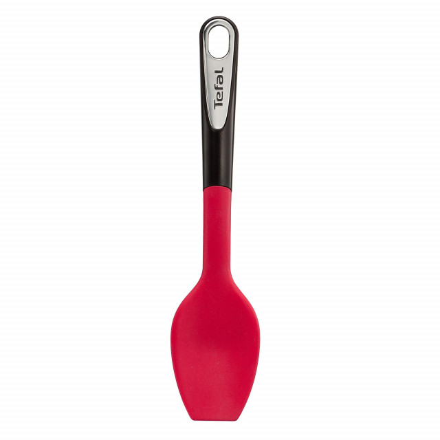 Lingura plata tefal ingenio k2064214, silicon, 32.9 cm, negru-rosu