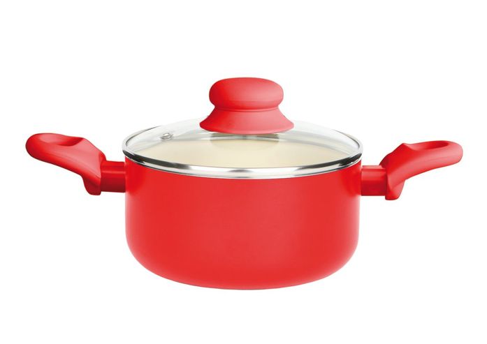 Oala cu invelis ceramic 16cm rosu fusion fresh