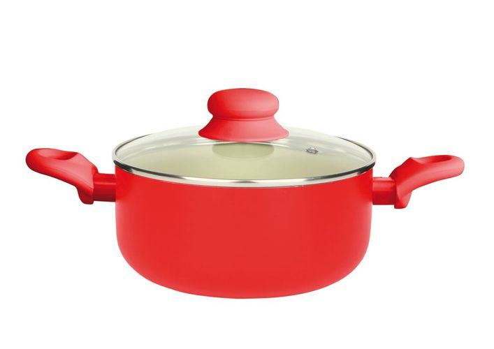 Oala cu invelis ceramic 20cm rosu fusion fresh